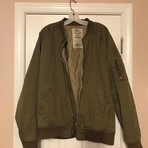 Lucky Brand, olive military jacket.